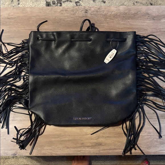 Victoria's Secret Black Fringe Backpack - Picture 1 of 2